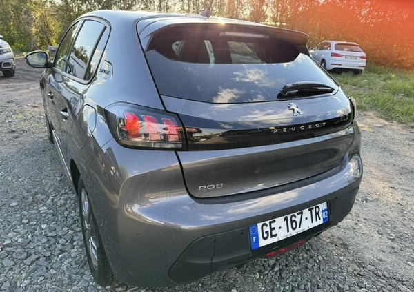 Peugeot 208 cena 34900 przebieg: 60549, rok produkcji 2022 z Głubczyce małe 631
